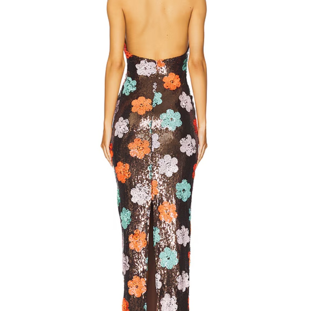 NOOKIE Floral Sequin Halter Dress - Picture 3 of 4